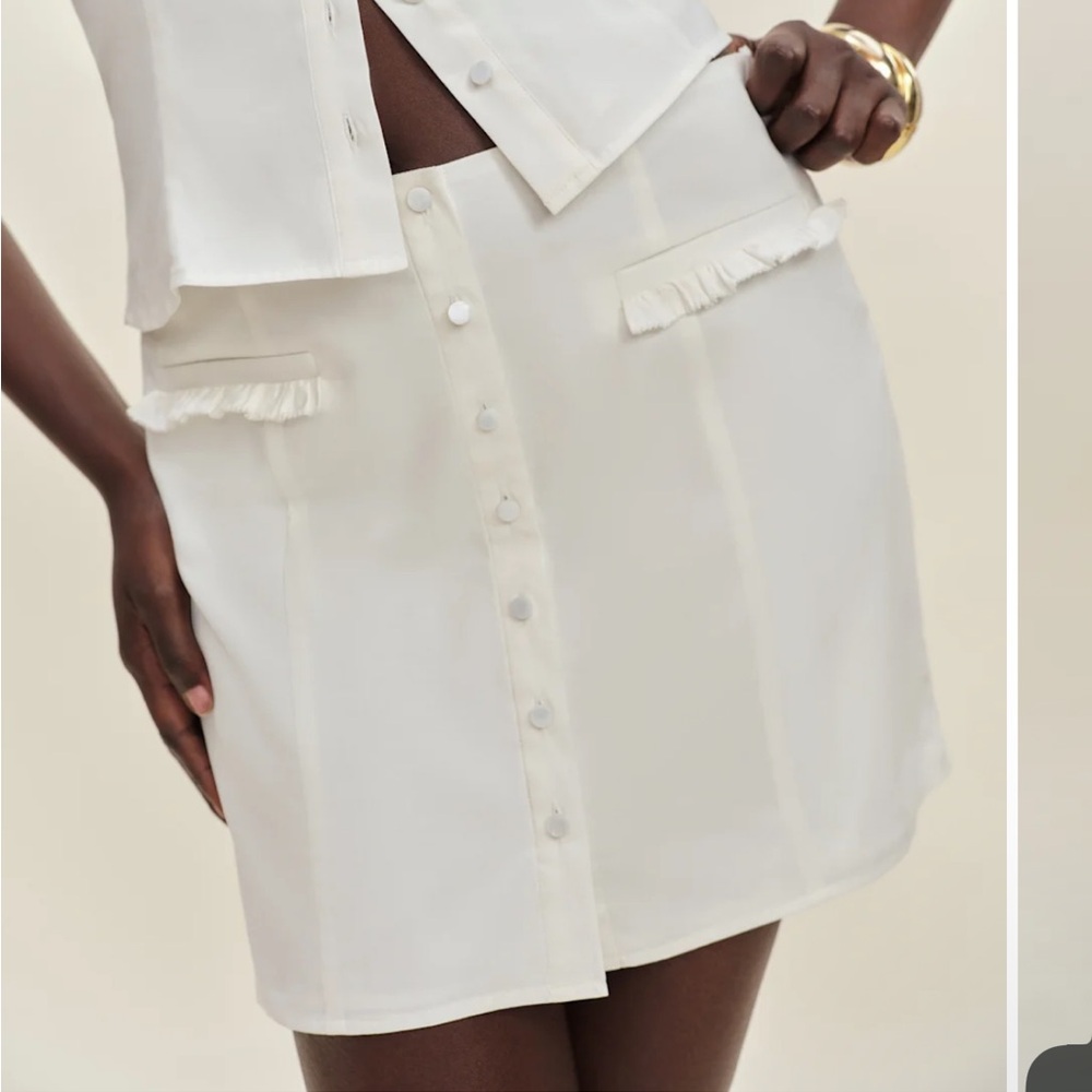 Reformation Janell Ivory Skirt - Size 8